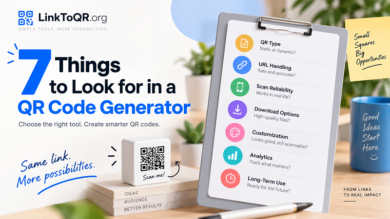 7 Things to Look for in a QR Code Generator - Linktoqr.org 7 Things to Look for in a QR Code Generator - Linktoqr.org