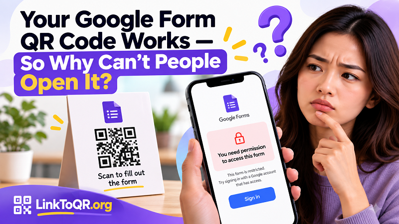 Google Form QR Code Works but Won’t Open? Fix Access Issues - Linktoqr.org
