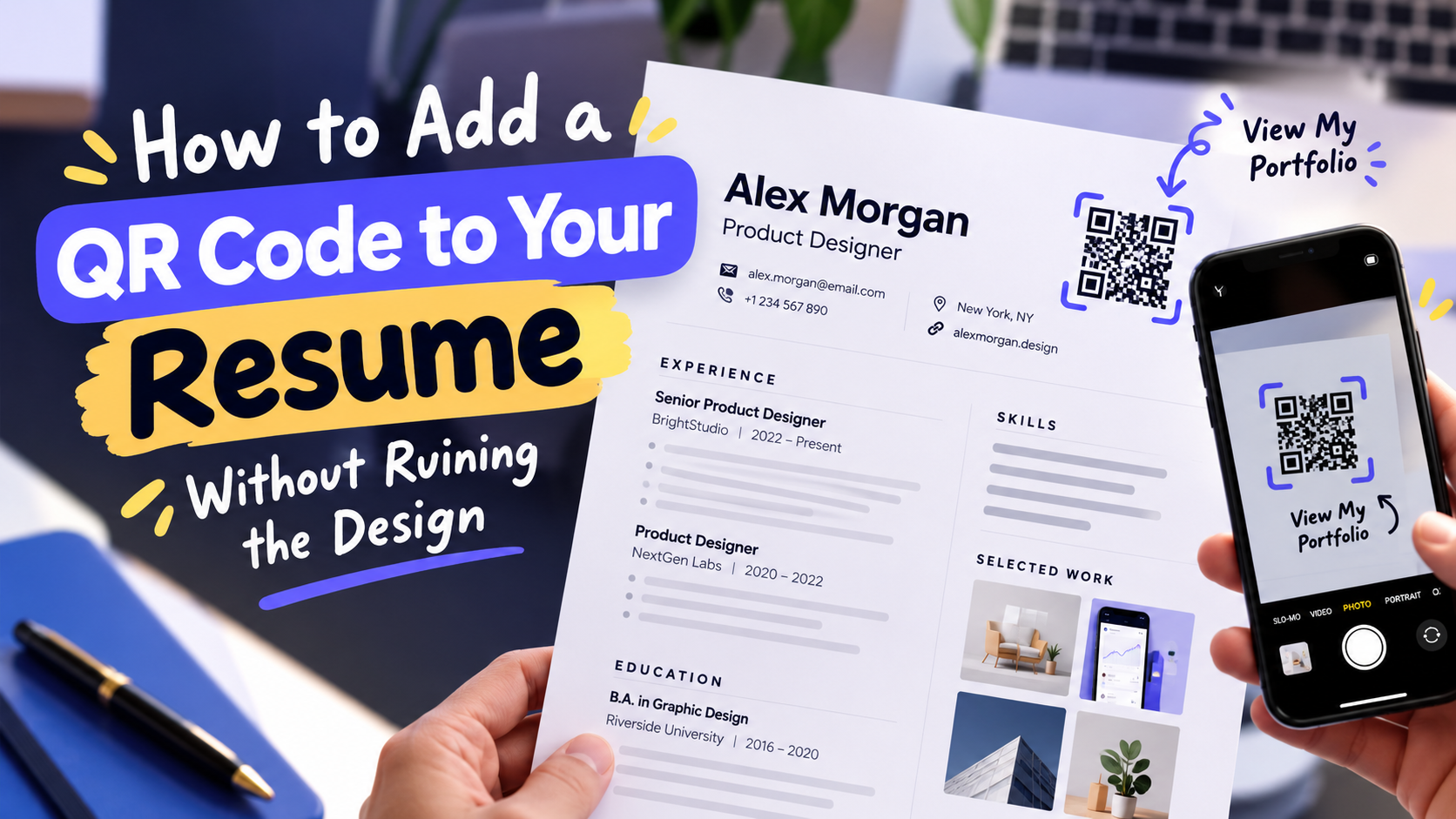 How to Add a QR Code to Your Resume Without Ruining the Design - Linktoqr.org
