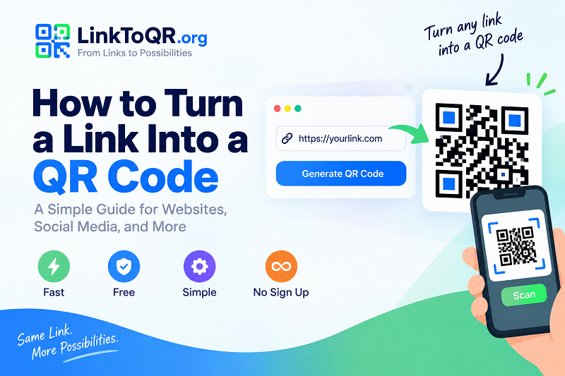 How to Turn a Link Into a QR Code: A Simple Guide for Websites, Social Media, and More - Linktoqr.org How to Turn a Link Into a QR Code: A Simple Guide for Websites, Social Media, and More - Linktoqr.org