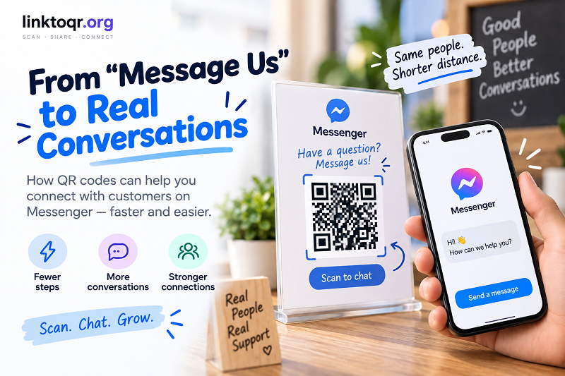 Messenger QR Code: Turn “Message Us” Into Real Conversations - Linktoqr.org Messenger QR Code: Turn “Message Us” Into Real Conversations - Linktoqr.org