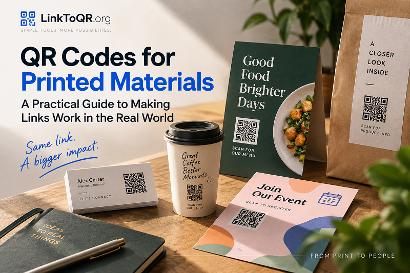 QR Codes for Printed Materials: A Practical Guide - Linktoqr.org QR Codes for Printed Materials: A Practical Guide - Linktoqr.org
