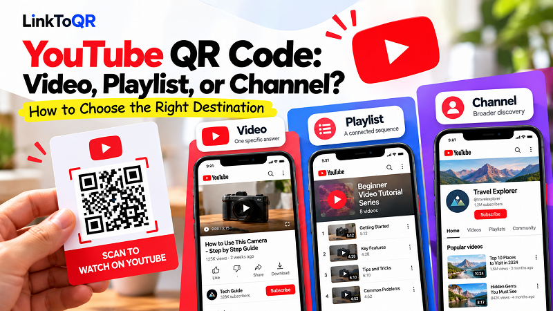 YouTube QR Code: Video, Playlist, or Channel? - Linktoqr.org