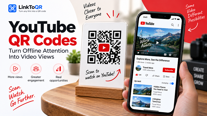 YouTube QR Codes: Turn Offline Attention Into Video Views - Linktoqr.org YouTube QR Codes: Turn Offline Attention Into Video Views - Linktoqr.org